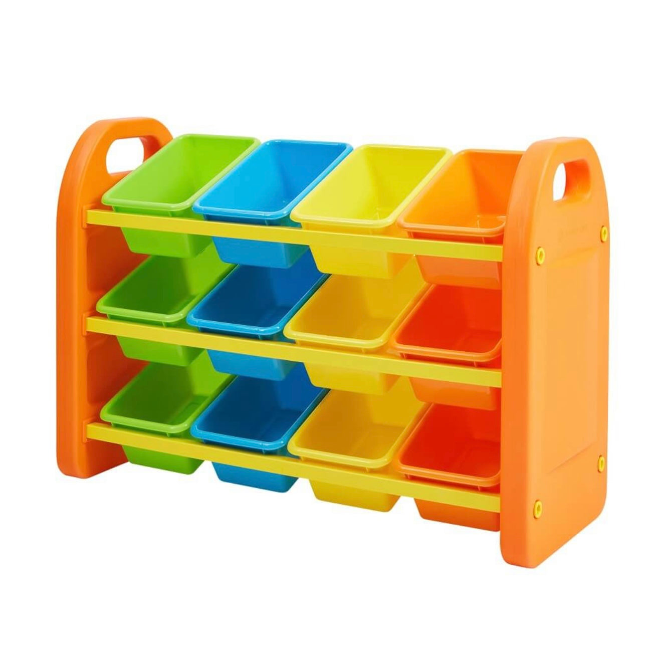 Montessori Large Children s 12 Bin Toy Storage Unit Primary Colours www.littlehelper