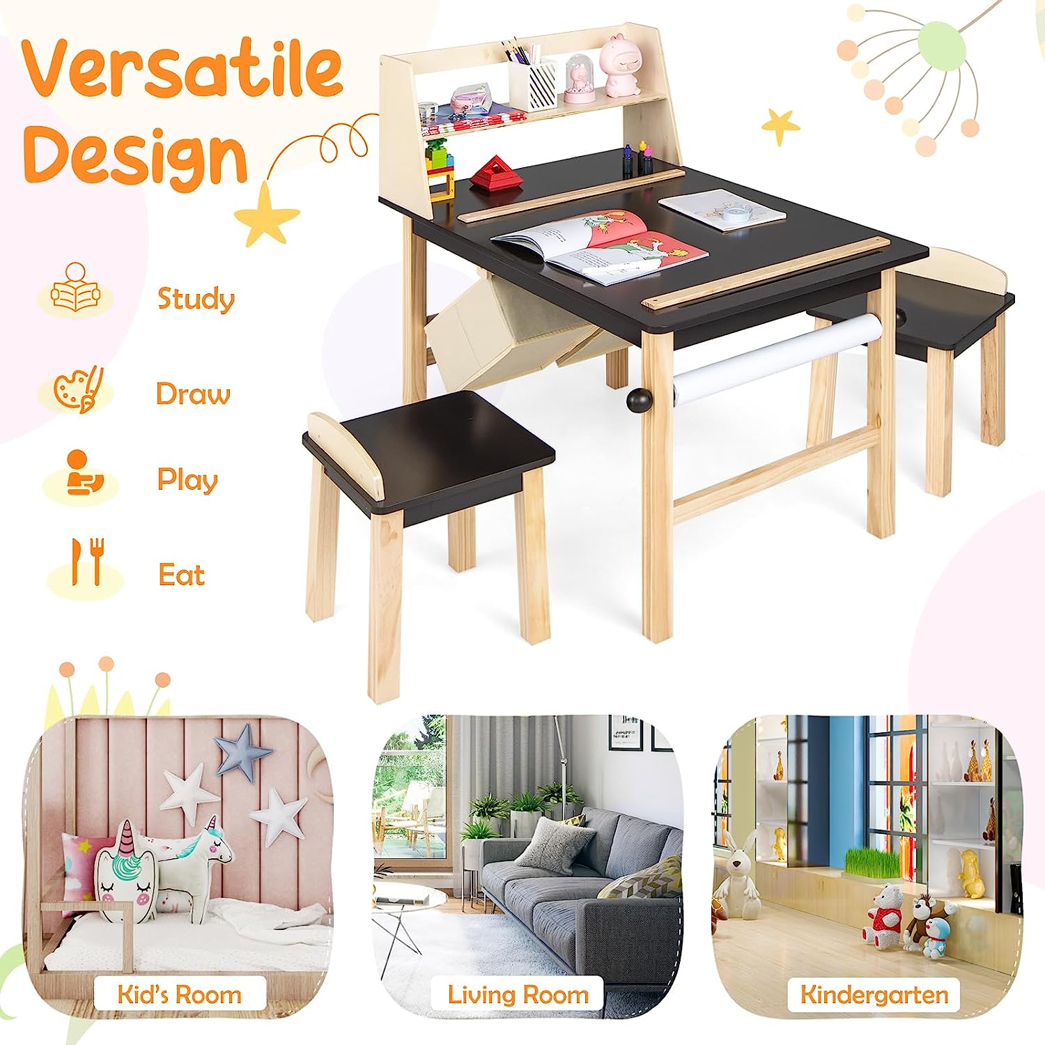 children's art table and chairs