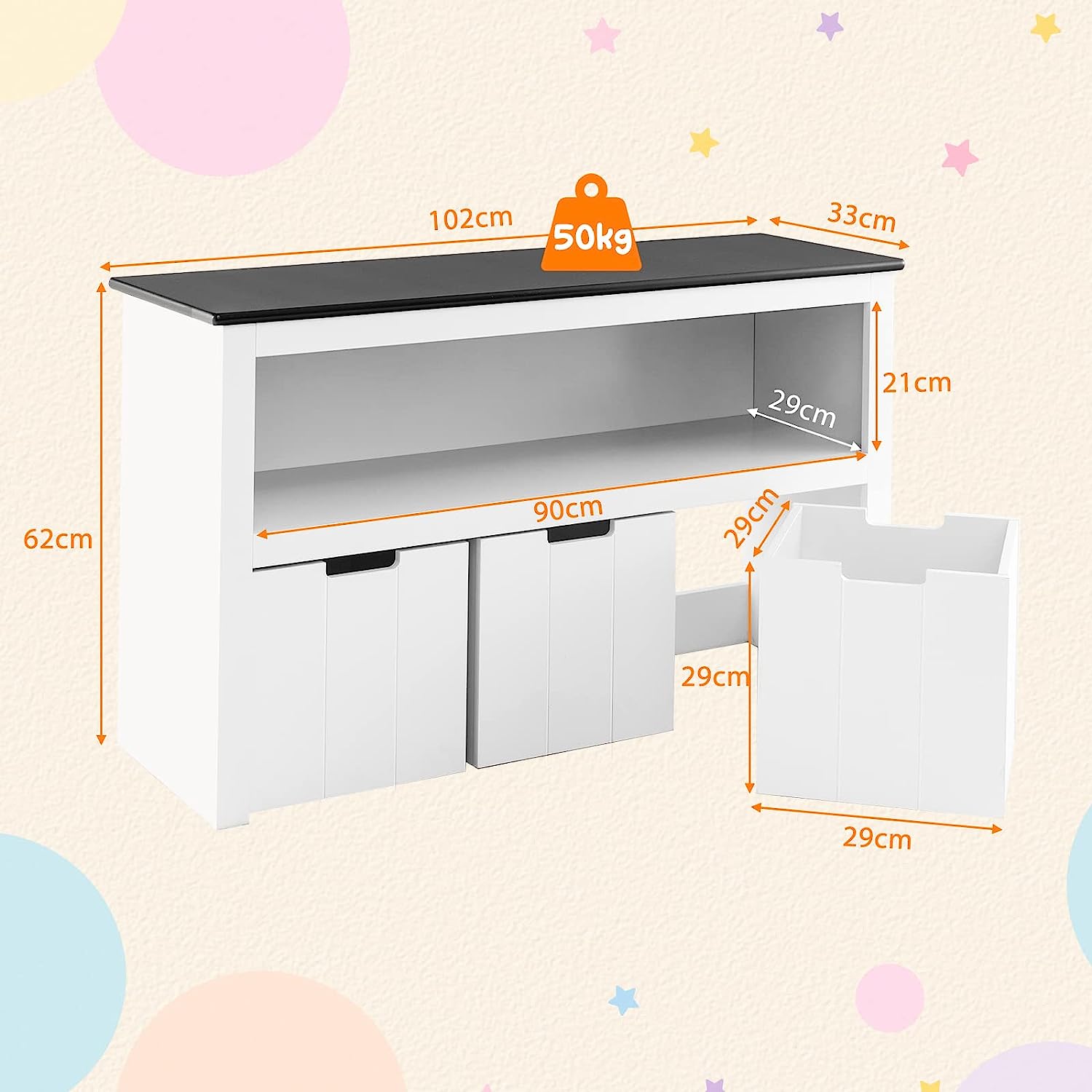 Toy storage tv stand discount
