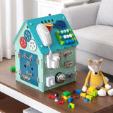 Stort deluxe montessori sensorisk optaget bord | læringsaktivitet legetøj | indvendig opbevaring | musik boks 