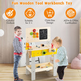 Montessori Wooden Workbench for Toddlers | Blackboard | Hammer with Screwdriver