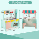 Montessori Two Sided Kids Play Kitchen & Diner | Cooking Playset | 3 years and up | 2 Colours