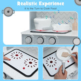 Cocina de simulación Montessori | Cocina de juguete con accesorios | Gris | 3 años+