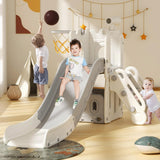 Montessori Children’s Slide Set | Basketball Hoop | Indoor or Outdoor | Beige or Blue