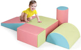 Indendørs 5 dele Montessori Soft Play udstyr | Skum legesæt | PASTEL farver | 6 måneder+