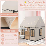 Children’s Play House | Wendy House | Windows and Fairy Lights in Cream