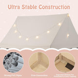 This wendy house comes with star lights, which adds a great atmosphere.