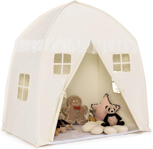 Detský veľký stan na hranie | Wendy House | Dom na hranie | Ružová a sivá