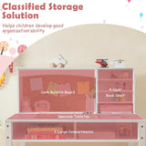 Montessori Eco-Conscious Desk | Storage & Chair | White or Pink | 3-10 Years