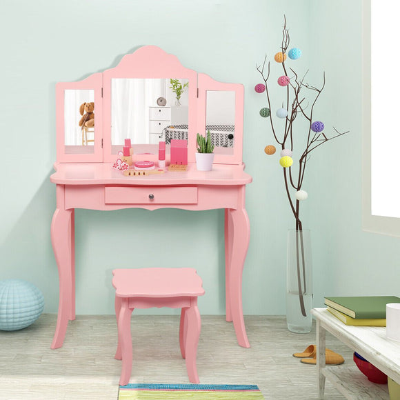 Childrens pink dressing shop table