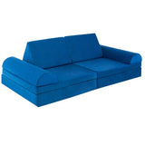 8 Piece 2-in-1 Kids Play Couch | Sofa | Modular Soft Play Set | Foam Blocks in Blue