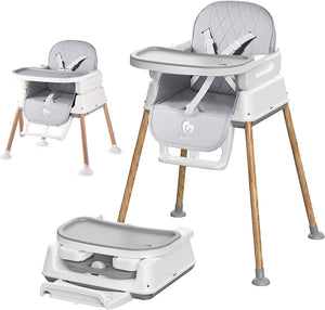 Infants 3 in 1 Multifunctional Highchair | Adjustable | Portable | Grey | 6 months +