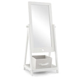 Miroir sur pied avec design inclinable