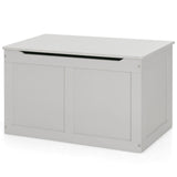 Kids Montessori Eco Wooden Toy Box with Slow-Release Safety Hinge | White | 72cm