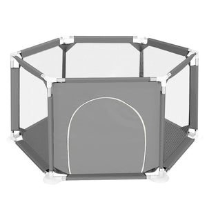 Childrens 6-Panel Hexagonal Mesh Playpen & Pall Pit | Colour Options