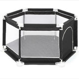 Childrens 6-Panel Hexagonal Mesh Playpen & Pall Pit | Colour Options