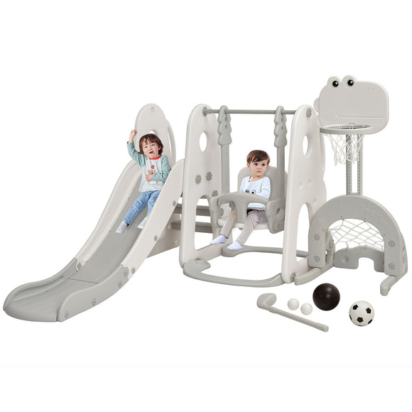 Kids Montessori Play Swing & Slide Set | Basketball | Indoor Outdoor | 18m+