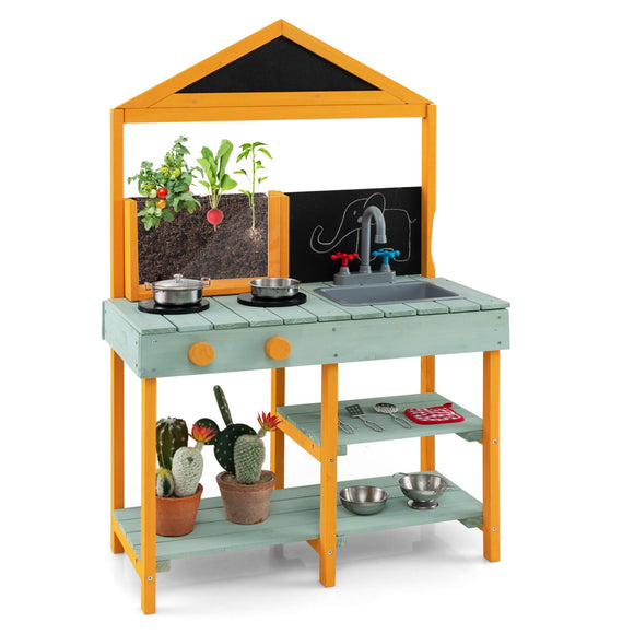Montessori Wooden Mud Kitchen | Root Viewing Planter | Indoor and Outdoor Use | 3 Years +
