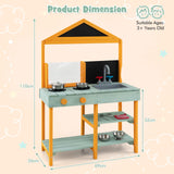 Montessori Wooden Mud Kitchen | Root Viewing Planter | Indoor and Outdoor Use | 3 Years +