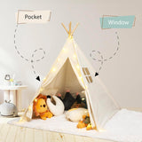 tipi zelt mit lichterkette Kinder Tipi Zelt Weiß