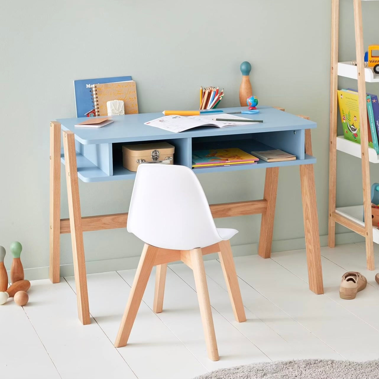 Sedia Bambini In Legno Con Orecchie Da Coniglio - Schienale Rimovibile, Antiscivolo, Per Età 1-6 Anni, Design Carino E Sicuro - Foto 9