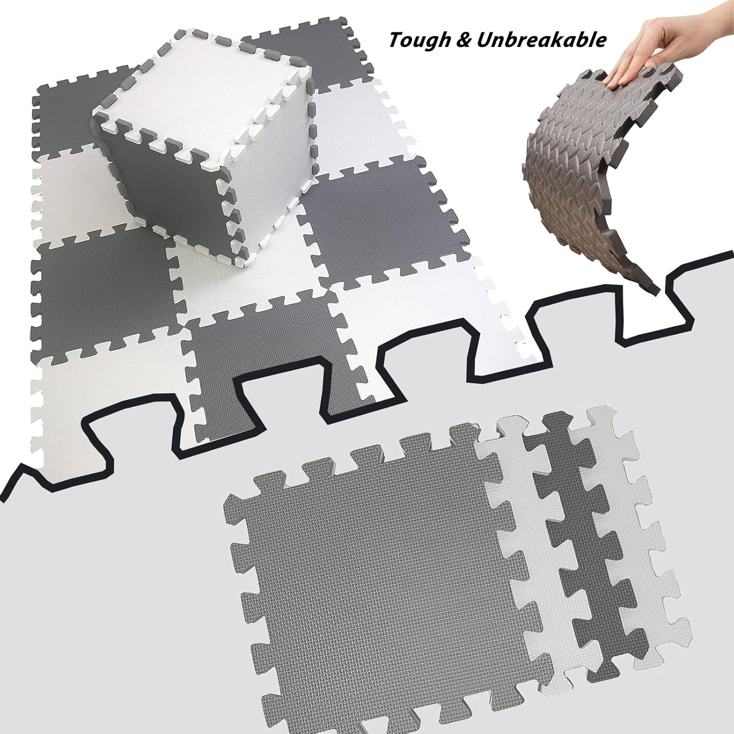 Kids Play Mat 18-Piece EVA Foam Play Mat Tiles - 1.62 Sqm Interlocking ...