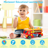Wooden Montessori Toy Truck | Workbench | Wooden Tools Playset | 62pcs | 36m+