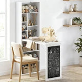 Montessori 3 in 1 Space-Saving Wall Mounted Desk | Floating Desk | Blackboard | Storage | 5-12 Years