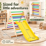 Wooden toddler climbing set measuring 103cm long, 89cm wide and 81cm high
