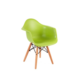 Junior Design-Inspired Contemporary Wooden Chair | Orange | Kiwi Green