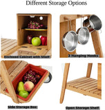 Portable | Eco Friendly Montessori Fir Wooden Kids Mud Kitchen with Umbrella | Wooden Toy Kitchen | 3 Years+