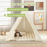3-in-1 Eco Wood Folding Climbing Frame | Montessori Pikler cum Den | Tent with Mat | 12m+