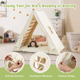 3-in-1 Eco Wood Folding Climbing Frame | Montessori Pikler and Den | Tent with Mat | 12m plus