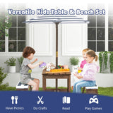 Blue| Kids Picnic Table with Cushions