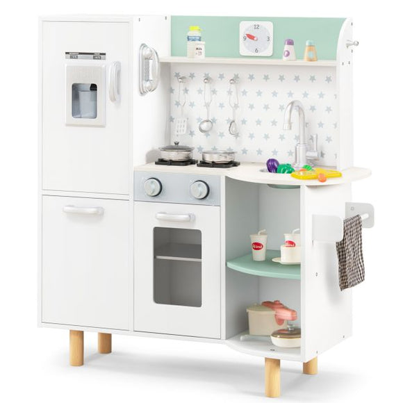 Shaker-Style Toy Kitchen | Ice Maker | Oven | Hob | Play Food | Lights & Sounds | 3 Years+