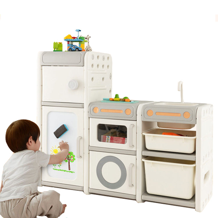 Toy Kitchen Storage 3-in-1 Montessori Toy Kitchen | Magnetic Whiteboard | Toy Storage – www ...
