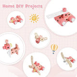 Montessori-inspired pink wooden tool bench for children aged 3+