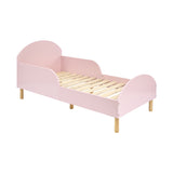 Pink Toddler bed with side rails for added protection

