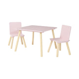Scratch-resistant pine wood toddler table set