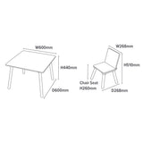 Kids Scandi Table & 2 Chairs | Natural Finish