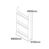 Kids Picture Book Wall Bookshelf |  3-Shelf Children’s Bookcase | White & Pink