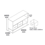 kids book shelf and toy storage unit white