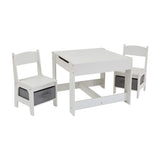 children play table with grey storage bins

