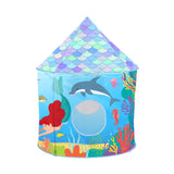 Easy-fold play tent with zip-up storage bag