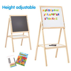 In hoogte verstelbare en opvouwbare dubbelzijdige schildersezel | whiteboard | schoolbord en accessoires