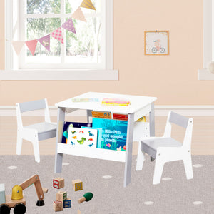 Grey childrens table and chairs deals