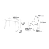 Rainbow Table and Chair & Bookshelf Set | White & Pink Kids Furniture Bundle