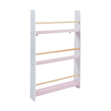Rainbow Table and Chair & Bookshelf Set | White & Pink Kids Furniture Bundle