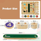 Montessori Eco Wood Balance Beam | Stepping Stones | Natural & Pastels