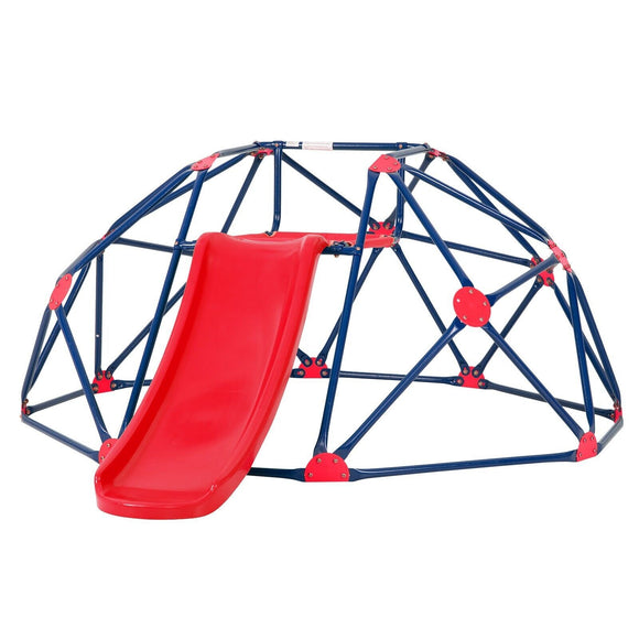 Children's XL Rust-resistant Indoor | Outdoor Montessori Climbing Frame Dome with Slide | 3-12 years